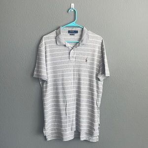 Polo by Ralph Lauren, Size L, White and Gray